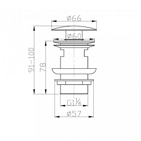 Донный клапан BelBagno BB-SAT-NERO черный матовый