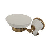 Мыльница настенная Migliore Olivia 17415 керамика белая, бронза
