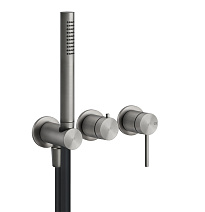 Смеситель Gessi 316 54039.239 для ванны с душем, шлифованная сталь