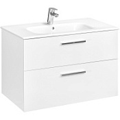 Тумба под раковину Roca Victoria A857470806 80 см, 2 ящика, белый глянец