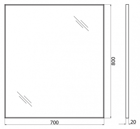 Зеркало BelBagno SPC-AL 70х80 хром