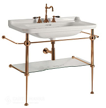 Консоль для раковины Kerasan Waldorf 9196K3br 100 напольная, с полкой, бронза