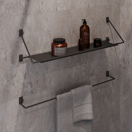 Полка-вешалка Niagara Nova NG1020B 120 черный матовый