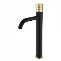 Смеситель Boheme Stick 122-BG.2 для раковины, ручка Touch, черный/золото