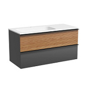 Тумба под раковину Sancos Delta DL100LGR L дуб красный/графит