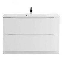 Тумба с раковиной BelBagno Marino MARINO-1000-2C-PIA-BL-P 100 bianco lucido