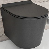 Унитаз подвесной beWash Aldo BKWHR101480 с системой микролифт, черный матовый