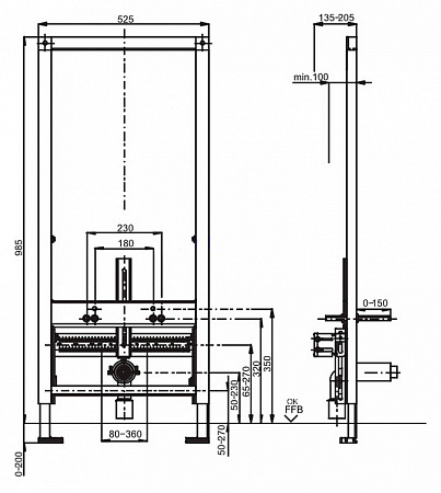 Система инсталляции для биде Sanit INEO 90.662.00.Т000