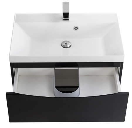 Тумба с раковиной BelBagno Marino MARINO-700-2C-SO-NL-P 70 nero lucido