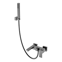 Смеситель Boheme Qubic 473-GM для ванны с душем, оружейная сталь Смеситель Boheme Qubic 473-GM для ванны с душем, оружейная сталь