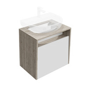 Тумба под раковину Kerama Marazzi Pro PRO.60.1\WHT 60 белый глянцевый/дуб орегон