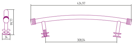 Полка Сунержа 00-2011-0370 37 см хром