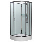 Душевая кабина Frank F400/1 М Brilliant 100x100 без крыши, стекло матовое, хром