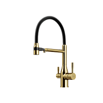 Смеситель для кухонной мойки Sancos Garda SC4009BG брашированное золото/черный Смеситель для кухонной мойки Sancos Garda SC4009BG брашированное золото/черный