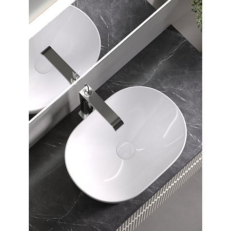 Тумба с раковиной и столешницей Sancos Snob R 100 SNR100CE+TT100A1X Beige Soft/Black Sky