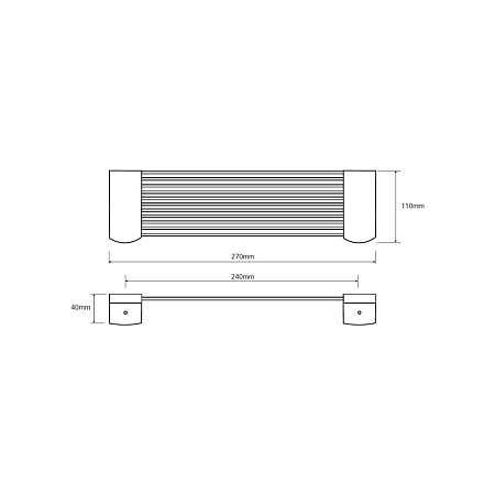 Полка Bemeta Cytro 146102272 черный матовый