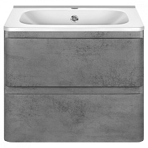 Тумба с раковиной Vincea Vico VMC-2V 60 подвесная, 2 ящика, Beton