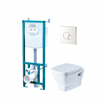 Комплект Santek Нео 1WH501543 подвесной унитаз + инсталляция + кнопка Комплект Santek Нео 1WH501543 подвесной унитаз + инсталляция + кнопка