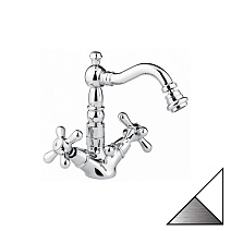 Смеситель Emmevi Deco Old 12614BC для биде, белый/хром Смеситель Emmevi Deco Old 12614BC для биде, белый/хром