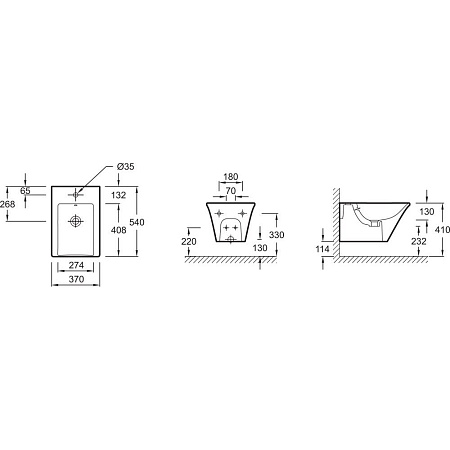 Биде подвесное Jacob Delafon Grands Boulevards EMH0002-00