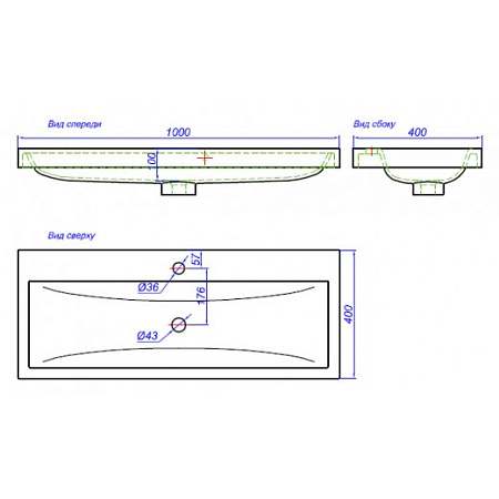 Мебельная раковина Aqwella Infinity Inf.10.04.D 100