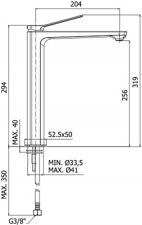 Смеситель Paffoni Tilt TI081ST для раковины, сталь