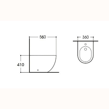 Биде напольное Aquatek Европа AQ1017-00 белый