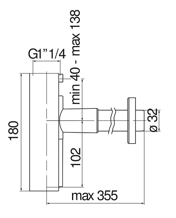 Сифон для раковины Nobili AV00107/10FLP черный глянцевый