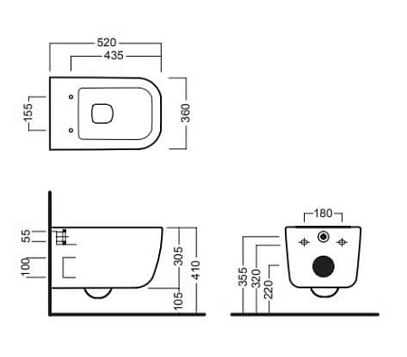 Унитаз подвесной Hatria Bianca Y1X401 белый