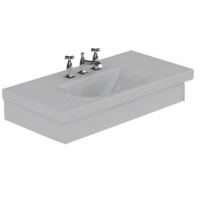 Раковина Kerasan Bentley 393101*1 100x50 с 1 отверстием под смеситель, белый