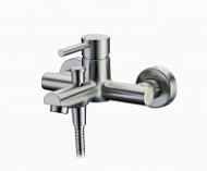 Смеситель WasserKRAFT Wern 4201 для ванны с коротким изливом, матовый хром