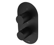 Смеситель WasserKRAFT Elbe 7444 Thermo для ванны и душа, черный