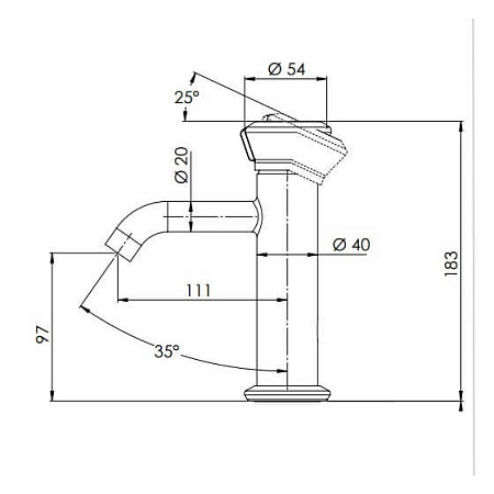 Смеситель Remer Element ET12BO для раковины, белый матовый