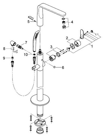 Смеситель Grohe Veris 32222001 для ванны