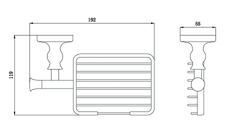 Мыльница решетка RUSH Crete CR35410 светлая бронза
