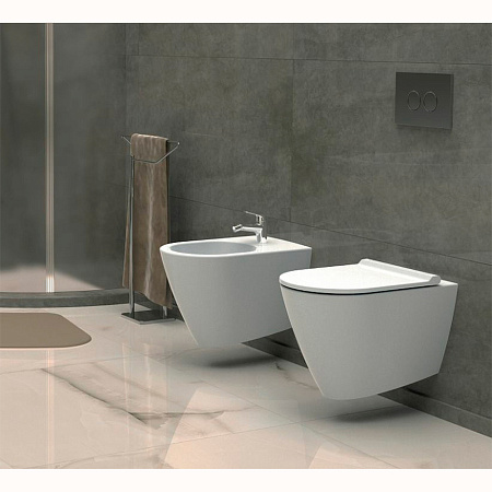 Унитаз подвесной beWash Alesta ALKA054H1VE0W5SZ0 с системой микролифт, белый