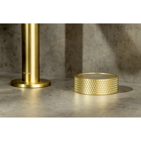 Смеситель Boheme Tech 158-MG для раковины, автоматический, золото матовое