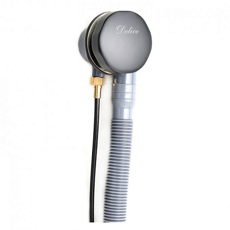 Слив-перелив Delice DLR000008 полуавтомат, черный матовый