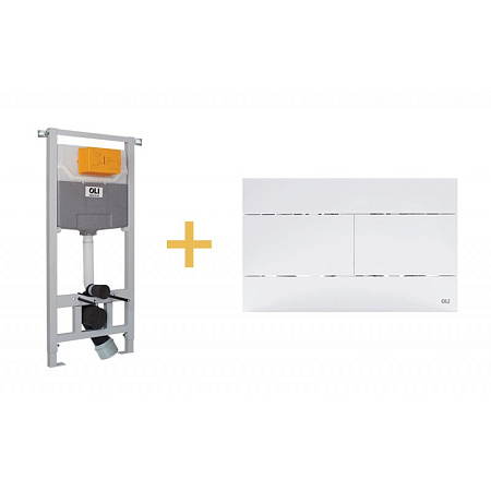 Система инсталляции OLI 120 ECO Sanitarblock 879236MSL01 с кнопкой смыва