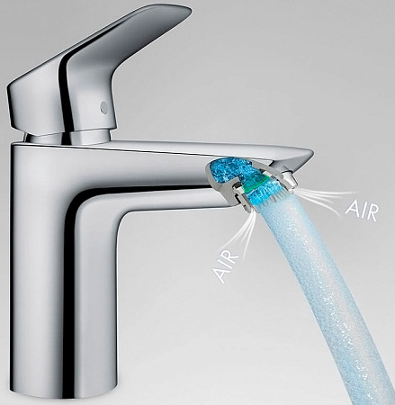 Смеситель Hansgrohe Logis 71101000 для раковины 100 мм, без донного клапана, хром