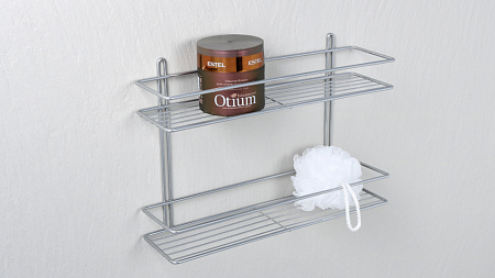 Полка двойная Fixsen FX-730-2 хром