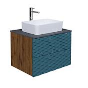 Тумба с раковиной Grossman Альба 106502 65 подвесная, велингтон/бриз