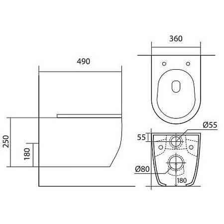 Унитаз подвесной Aquatek Европа AQ1106-00 с сидением Soft Close