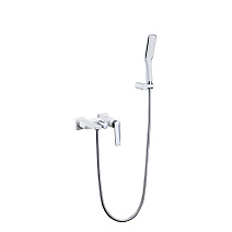 Смеситель Boheme Venturo 373-W для ванны с душевым гарнитуром, белый/хром