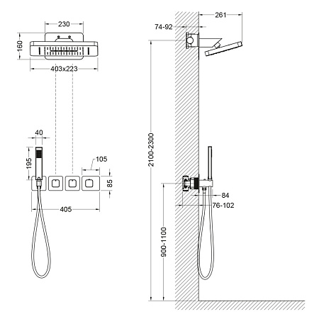 Душевой комплект Timo Petruma SX-5249/00SM хром