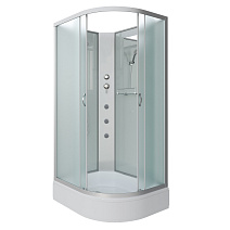 Душевая кабина Niagara Classic NG-33084-14LBKG 100x80x200 стекло матовое/профиль серебро