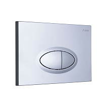 Кнопка смыва Logan Oval 00297678 хром матовый