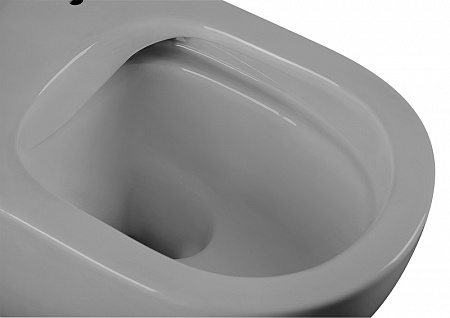Унитаз подвесной ABBER Bequem AC1103MG безободковый, серый матовый