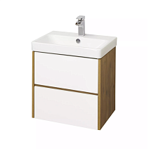 Тумба с раковиной Aquaton Сканди 1A251701SDZ90 55 2 ящика, белый/дуб рустикальный Тумба с раковиной Aquaton Сканди 1A251701SDZ90 55 2 ящика, белый/дуб рустикальный