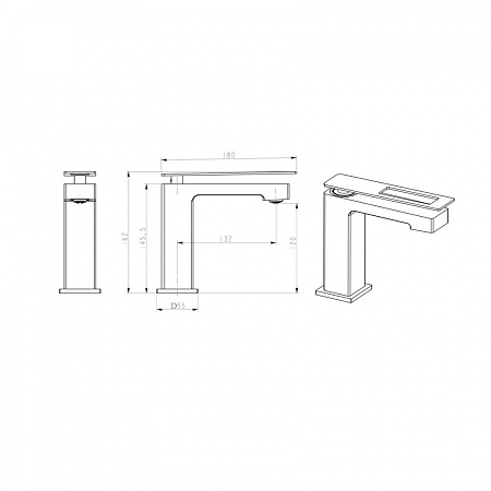Смеситель Boheme Q 141-WCR для раковины, белый/хром